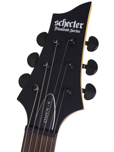 Schecter OMEN-6 BLK Гитара электрическая, 6 струн, корпус липа, гриф клен, лады 24XJumbo, черный фото 7