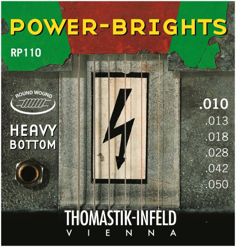 THOMASTIK RP110 струны серии Power-Brights для электрогитары, 10-50