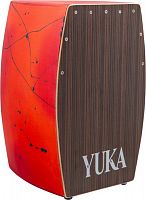 YUKA CAJ-PVC-FL ARD Кахон фламенко со струнами,корпус пластик,тапа дерево,бас порт, красный