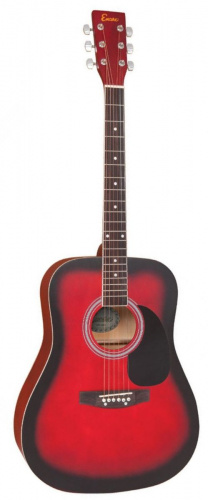 Encore EW100R акустическая гитара, Dreadnought, цвет красный бест