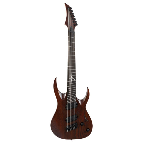Solar Guitars A1.7DBOP-FF 7-струнная электрогитара с веерными ладами, цвет коричневый