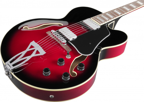 IBANEZ AF75-TRS полуакустическая гитара, цвет красный фото 6