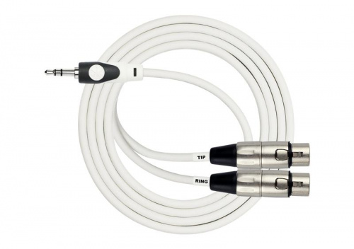 Kirlin LGY-371L 0.3M WH кабель Y-образный 0.3 м Разъемы: 3.5 мм стерео миниджек 2 x XLR мама М фото 3