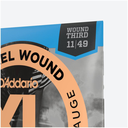 D'Addario EXL115W струны для эл .гит., Blues/Jazz Rock, никель, 11-49, 3стр. в оплётке фото 2