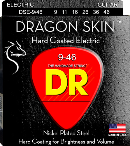 DR DSE-9/46 серия Gragon Skin для электрогитары с покрытием К3, Clear Coated,Light to Medium(9-46)