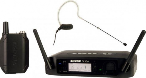 SHURE GLXD14RE/85 Z2 2.4 GHz рэковая цифровая радиосистема GLX-D Advanced с петличным микрофоном WL185 фото 3