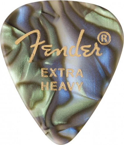 FENDER 351 Shape Premium Picks Extra Heavy Abalone 12 Count набор медиаторов, 12 шт, цвет перламутр