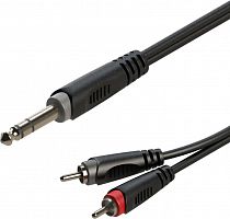 ROXTONE RAYC110/3 Аудио-кабель D:4x8mm. 2x1x0 14mm2 Экр.:90% (6 3mm Stereo Jack 2 x RCA) 3м