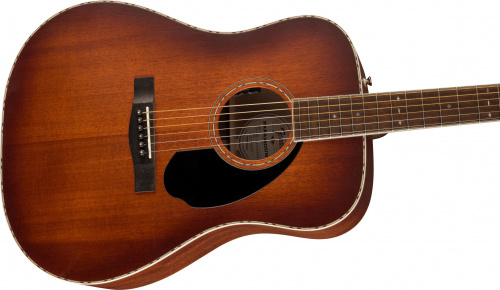 FENDER PD-220E Mahagony Aged Cognac Burst электроакустическая гитара, цвет темный санберст, кейс в комплекте фото 3
