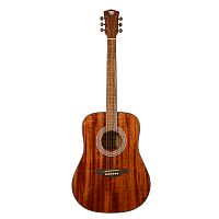 ROCKDALE Aurora D6 Gloss All-Mahogany акустическая гитара дредноут, цвет натуральный, глянцевое покр