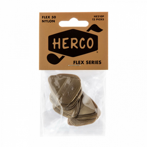 Herco Flex 50 Nylon HE210P 12Pack медиаторы, средние, золотые, 12 шт. фото 4