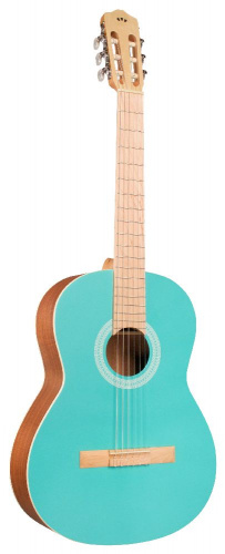CORDOBA C1 Matiz Aqua классическая гитара, цвет лазурный, чехол в комплекте фото 3