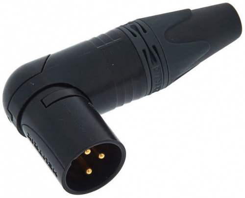 Neutrik NC3MRX-B Кабельный разъем XLR, 3-х контактный <штекер/папа>, угловой, RX-серия, 5 положений вывода кабеля, черный хромированный металлический  фото 2