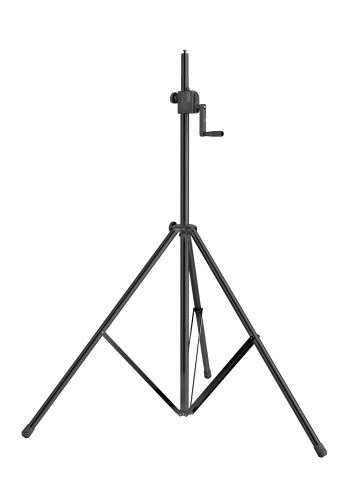 K&M 24615-000-55 Алюминиевая стойка-элеватор для акустических систем и светового оборудования, регулировка высоты от 1755 до 3000 мм, нагрузка до 35 к