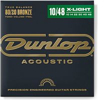 Dunlop DAB1048 струны для акустической гитары Bronze 80/20 Extra Light 10-48