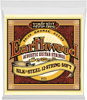 Ernie Ball 2051 струны для 12стр. акуст.гитары Silk&Steel Soft (9-9.12-12.20w-9.26-12.36-20p.46-26)