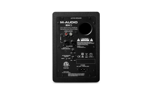 M-AUDIO BX3 PAIR Пара активных 2-х полосных мониторов ближнего поля, 1' шелковый ВЧ излучатель, 3,5' кевларовый НЧ излучатель, м фото 4
