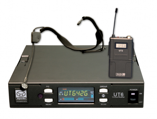 Superlux UT62/30 радиосистема с поясным передатчиком и головным микрофоном PRA30TQG