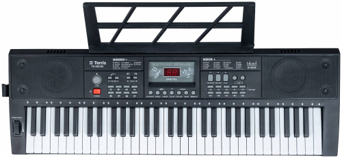 TERRIS TK-250 BK синтезатор, 61 мини клавиша, микрофон, цвет черный