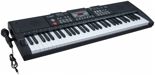 TERRIS TK-250 BK синтезатор, 61 мини клавиша, микрофон, цвет черный фото 6