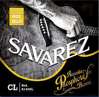 SAVAREZ A140CL струны для акустической гитары (11,15,22,32,42,52), фосфор бронза, легкие
