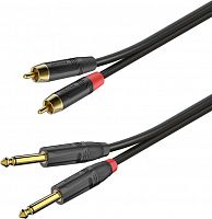 ROXTONE GPTC200/1 Аудио-кабель (2 x RCA 2 x 6,3 mono Jack), 1 м