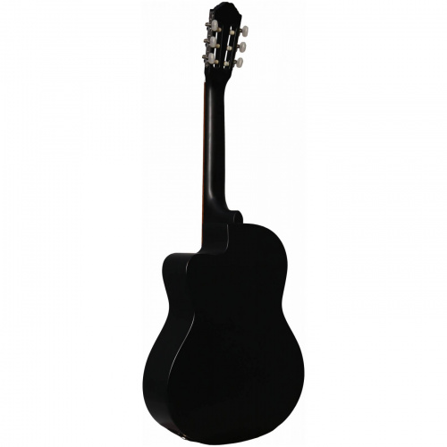 ALMIRES CEC-15 BKS классическая эл-ак. гитара с вырезом, ель/кр.дерево, цвет черный фото 9