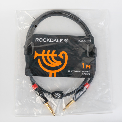 ROCKDALE IC070-1M инструментальный кабель, позолоченные металлические разъемы mono jack, цвет черный, 1 метр фото 7