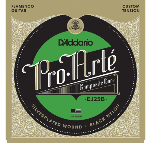 D'Addario EJ25B Flamenco- струны для кл. гитары (три первые струны black)