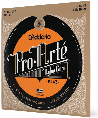 D'Addario EJ43 струны для классической гитары, серебро (Silver), Light.