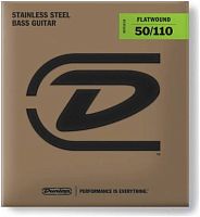 Dunlop Stainless Steel Flatwound DBFS50110 струны для бас-гитары, Long Scale, 50-110