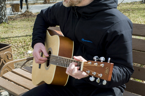 SX SD104 Гитара акустическая, корпус: липа, гриф: окуме, накладка грифа и нижний порожек: палисандр, колки: хромированное покрытие, цвет натуральный м фото 6