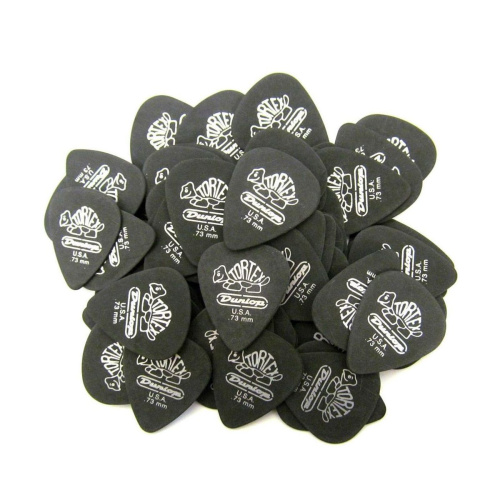 Dunlop 488R073 Tortex Pitch Black Standard 72Pack медиаторы, толщина 0.73 мм, 72 шт.