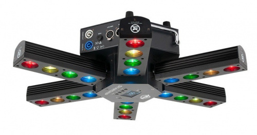 American DJ Starship светодиодный светоэффект 6 вращющихся панелей по 4 светодиода. Всего 24x 15 Вт Quad LED (RGBW: 4-в-1) DMX512/ Размер 632x583x186m фото 2