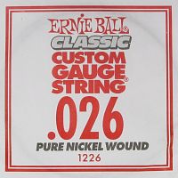 Ernie Ball 1226 струна для электро и акустических гитар. никель, калибр 026