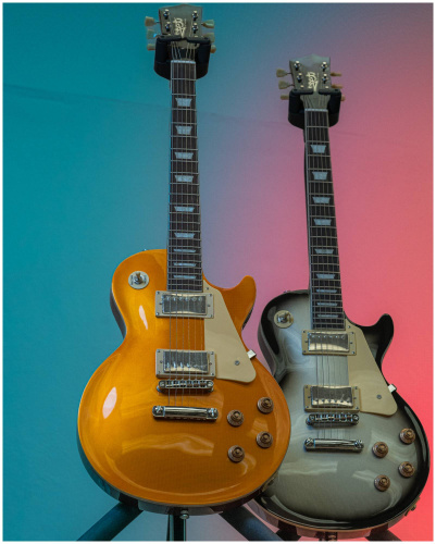 JET JL-500 GD электрогитара, Les Paul, корпус красное дерево, HH, цвет золотой фото 3