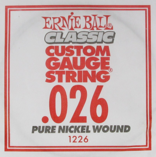 Ernie Ball 1226 струна для электро и акустических гитар. никель, калибр 026