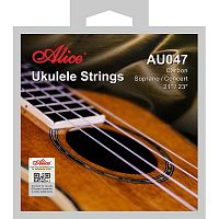 ALICE AU047 Струны для укулеле сопрано/концерт, натяжение Standard, прозрачный