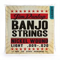 DUNLOP DJN Banjo Nickel Light Nickel 09-20 струны для банджо, никелированая сталь