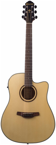 CRAFTER HD-250CE электроакустическая гитара, верхняя дека ель, корпус красное дерево, цвет натурал