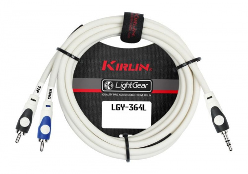Kirlin LGY-364L 1M WH кабель Y-образный 1 м Разъемы: 3.5 мм стерео миниджек 2 x RCA джек Матер
