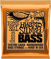 Ernie Ball 2833 струны для бас-гитары Nickel Wound Bass Hybrid Slinky (45-65-85-105)