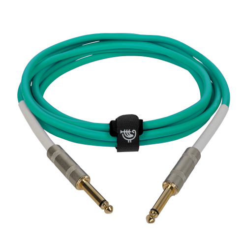 ROCKDALE Wild D3 инструментальный (гитарный) кабель, цвет светлозеленый, металлические разъемы mono jack - mono jack, 3 метра фото 4