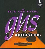 GHS STRINGS 345 SILK&STEEL набор струн для акустической гитары, 10-42