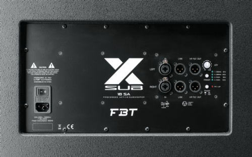 FBT X-SUB 18SA активный сабвуфер, 1200Вт., 38Гц-120Гц, 136dB SPL фото 2