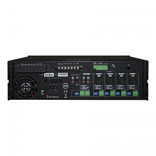 SHOW PA-1680TM Трансляционный усилитель 680 Вт, 70/100 В, MP3, AMFM, 5 зон фото 2