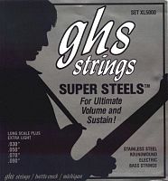 GHS XL5000 Струны для бас гитары; (30-50-70-90); круглая обмотка; нержавеющая сталь с покрытием