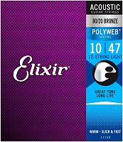 Elixir 11150 PolyWeb струны для 12-стр. акустич. гитары Light 10-47 бронза 80/20