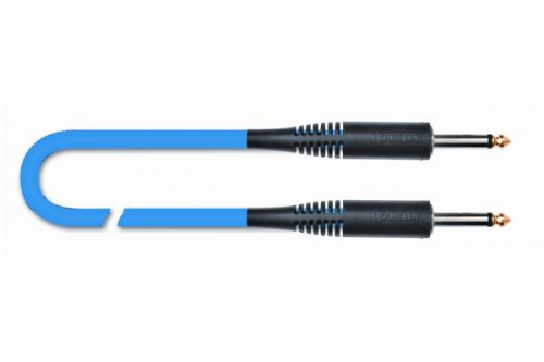 QUIK LOK S198-3 BL готовый инструментальный кабель, длина 3 метра, прямые разъемы - Mono Jack-Mono Jack, кабель серии CS535, цвет синий