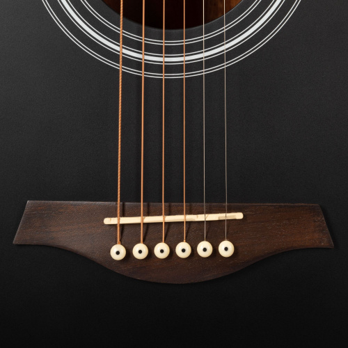 ROCKDALE Aurora D6 Satin C BK акустическая гитара дредноут с вырезом, цвет черный, сатиновое покрыти фото 6